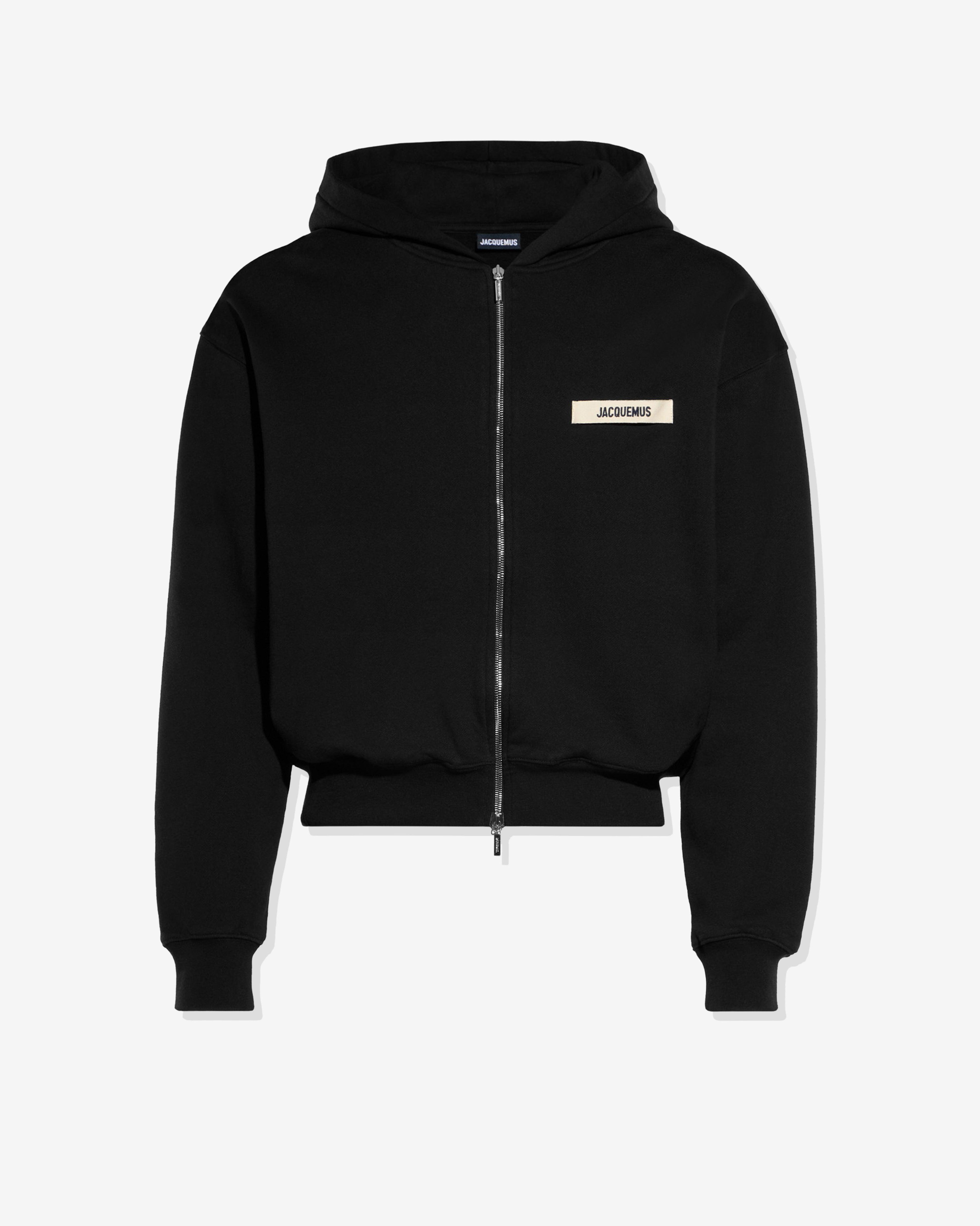 Jacquemus - Men's Le Hoodie Zip Gros Grain - (Black) by JACQUEMUS