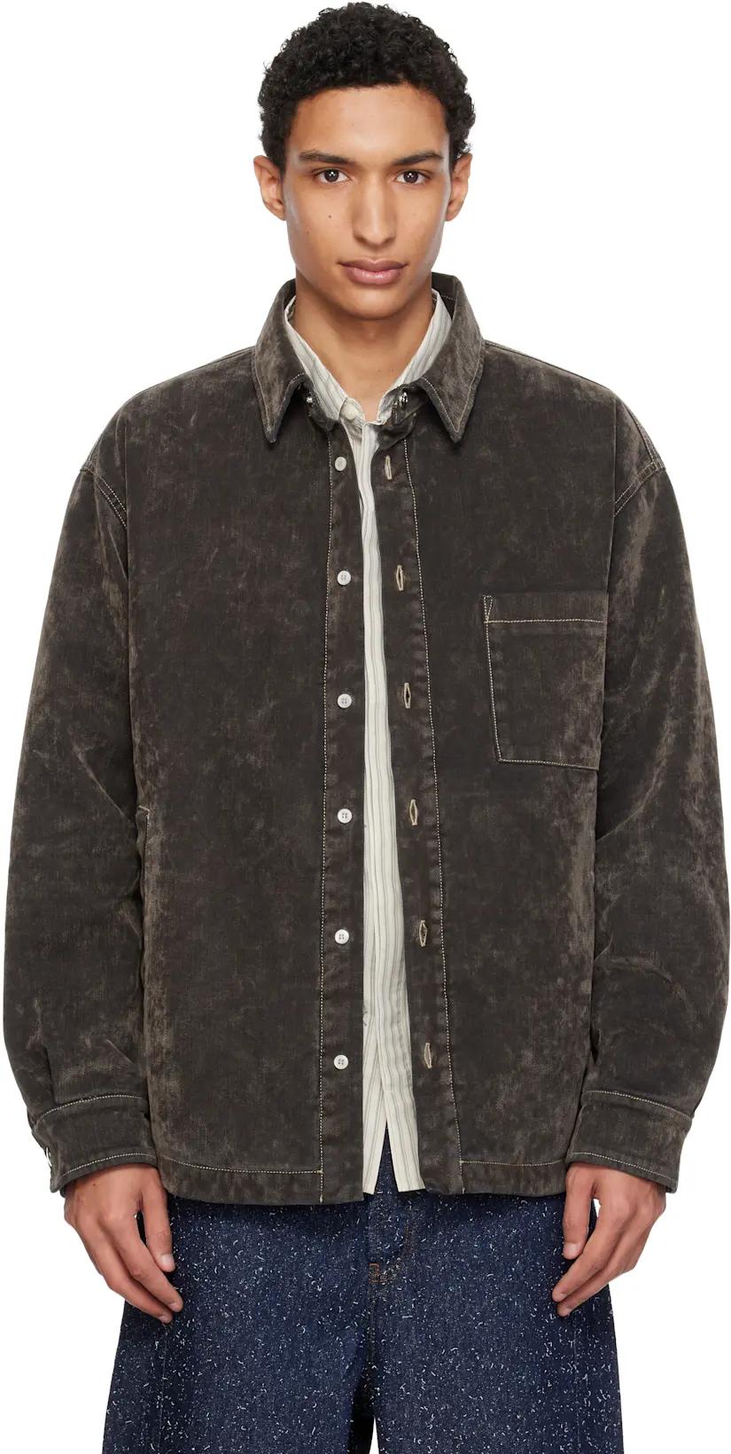 Khaki 'The Boulanger' Denim Shirt by JACQUEMUS