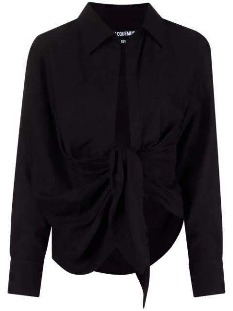 La Chemise Bahia draped shirt by JACQUEMUS
