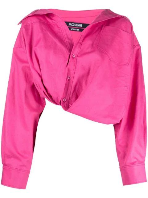 La Chemise Mejean tucked blouse by JACQUEMUS