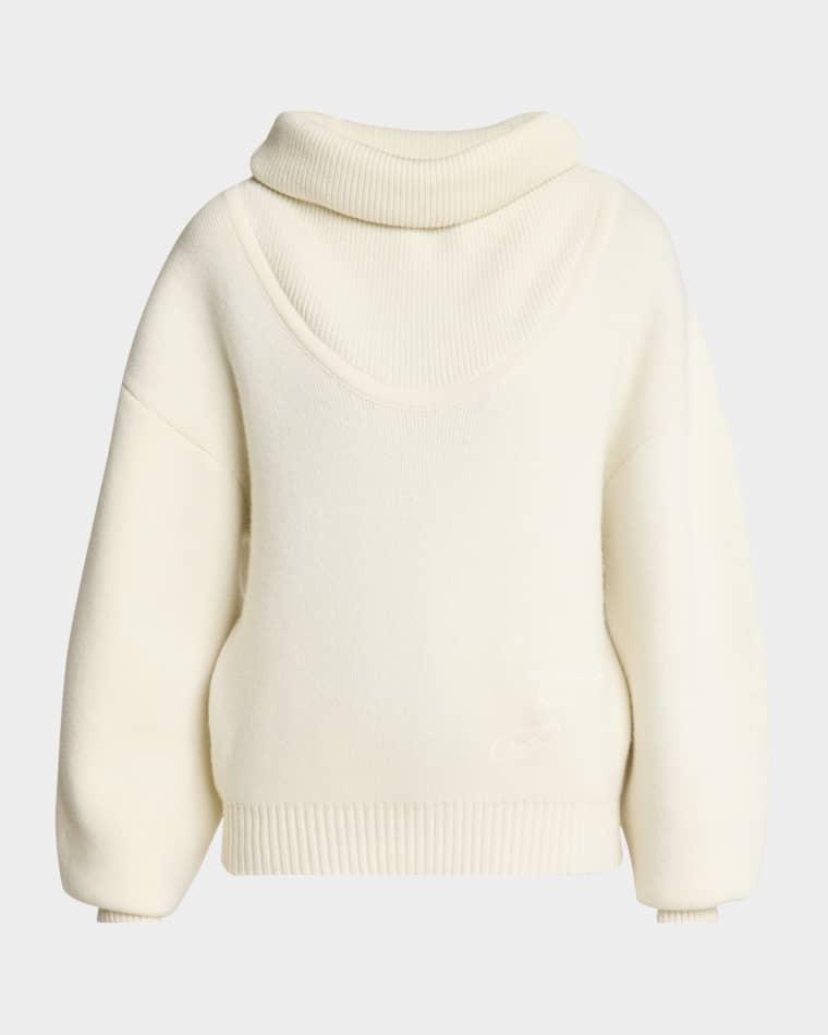 La Maille Pallone Turtleneck Wool-Cashmere Sweater by JACQUEMUS