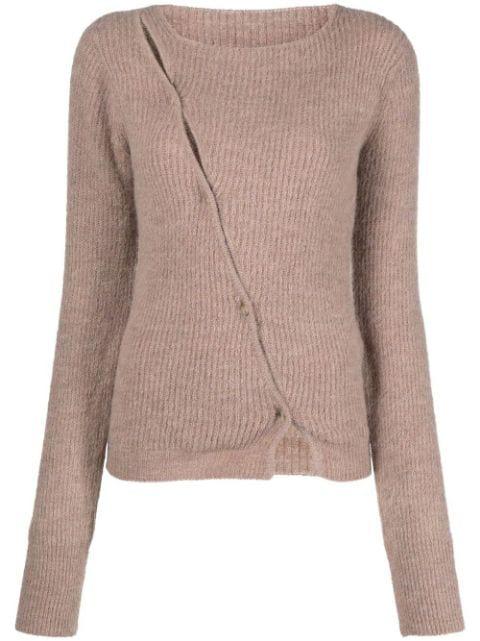 La Maille Pau asymmetric cardigan by JACQUEMUS