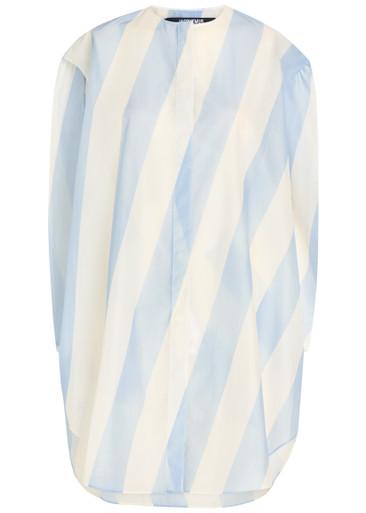 La Robe Berlingot striped organza mini shirt dress by JACQUEMUS