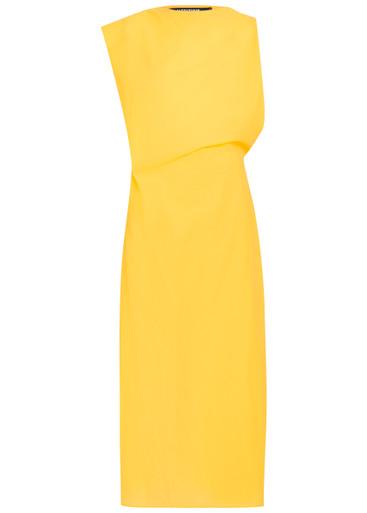 La Robe Drap draped cotton-blend midi dress by JACQUEMUS
