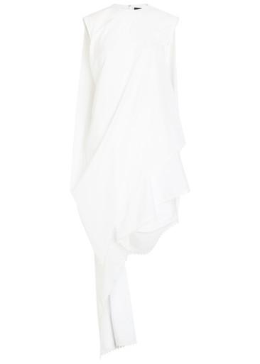 La Robe Traversin Courte asymmetric cotton-poplin midi dress by JACQUEMUS