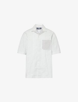 La Romarin Brand-Print Cotton Shirt by JACQUEMUS