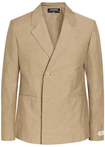 La Veste Melo slubbed linen-blend blazer by JACQUEMUS