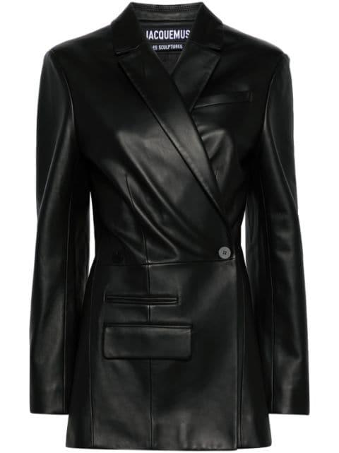 La Veste Tibau Cuir leather blazer by JACQUEMUS
