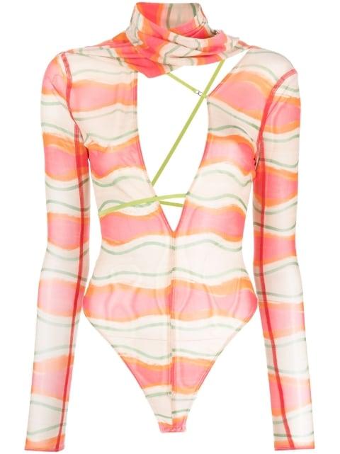 Le Abanaba semi-sheer bodysuit by JACQUEMUS