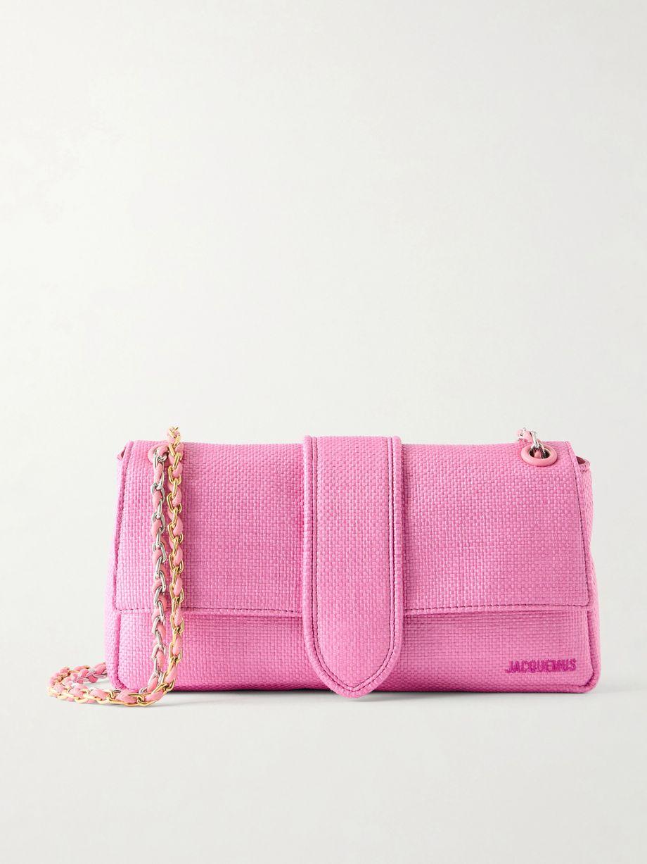 Le Bambino Chaîne raffia-effect shoulder bag by JACQUEMUS