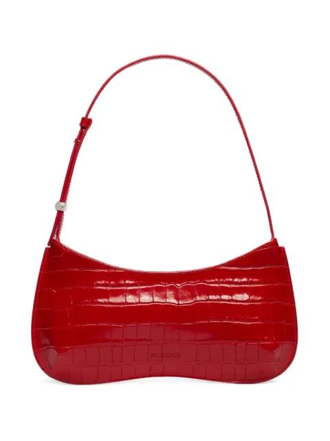 Le Bisou crocodile-embossed zip shoulder bag by JACQUEMUS