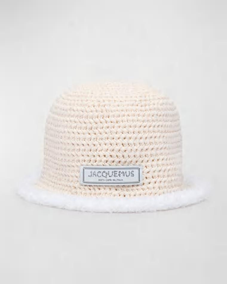 Le Bob Bordino Bucket Hat With Sherpa Trim by JACQUEMUS