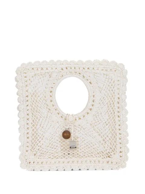 Le Carré crochet-knit raffia bag by JACQUEMUS