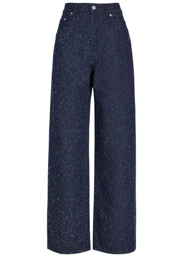 Le De-Nimes Large frayed wide-leg jeans by JACQUEMUS