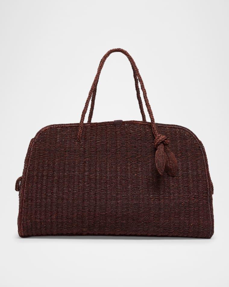 Le Grand Turismo Raffia Bowling Top-Handle Bag by JACQUEMUS