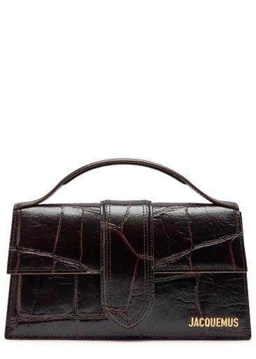 Le Grande Bambino crocodile-effect leather top handle bag by JACQUEMUS