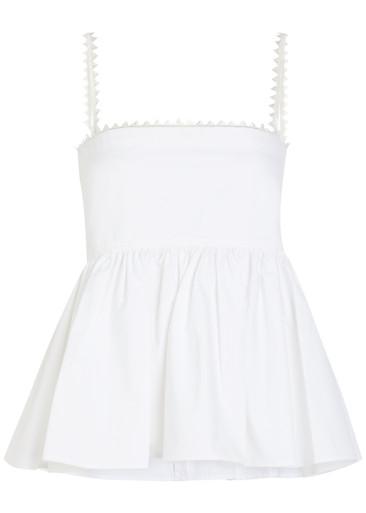 Le Haut Traversin peplum cotton-poplin top by JACQUEMUS