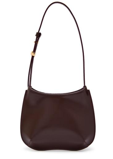 Le Petit Bisou glossed leather shoulder bag by JACQUEMUS
