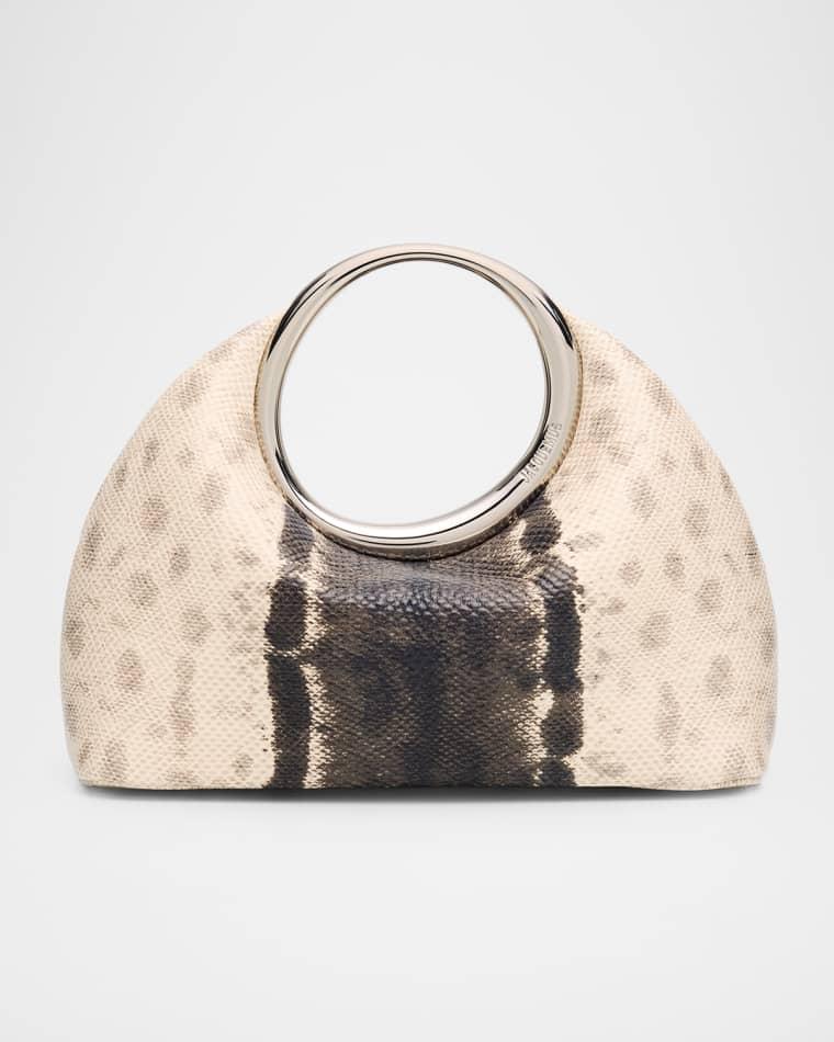 Le Petit Calino Snake-Embossed Ring Top-Handle Bag by JACQUEMUS