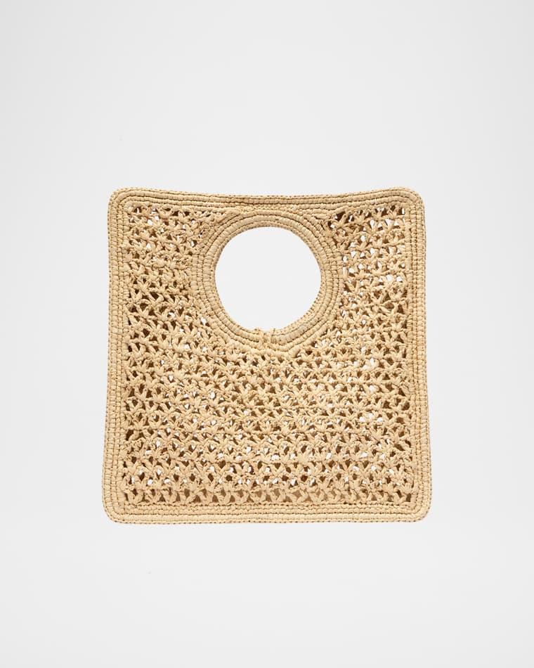 Le Petit Carre Raffia Top-Handle Bag by JACQUEMUS