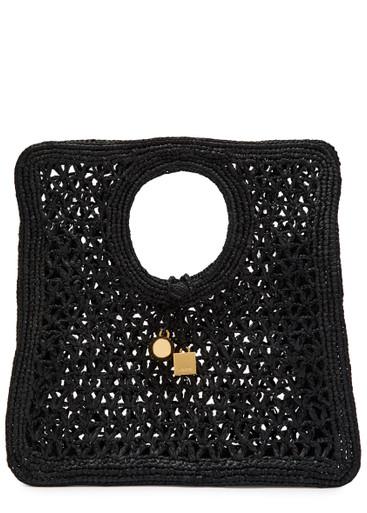 Le Petit Carre Spiaggia raffia tote bag by JACQUEMUS