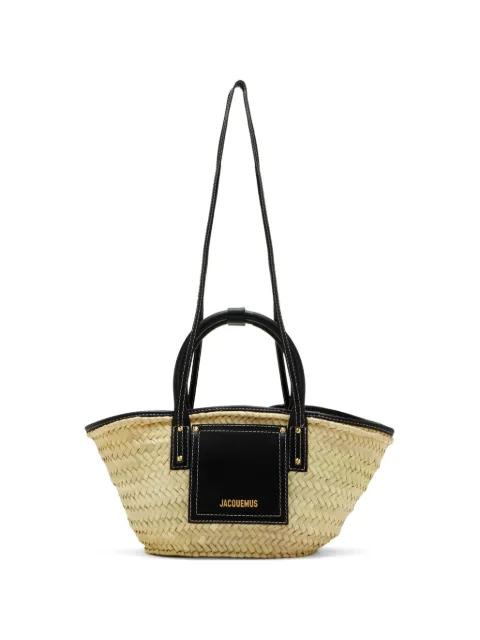 Le Petit Panier Soli interwoven raffia bag by JACQUEMUS