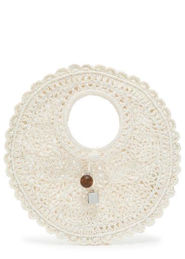 Le Petit Rond Spiaggia raffia basket bag by JACQUEMUS