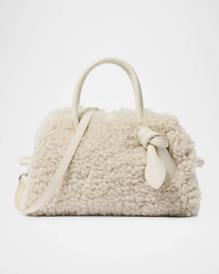 Le Petit Turismo Croc-Embossed Suede Bowling Bag by JACQUEMUS