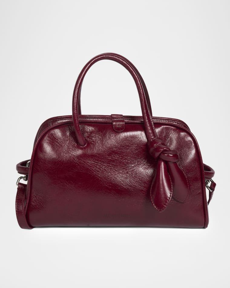 Le Petit Turismo Leather Top Handle Bowling Bag by JACQUEMUS