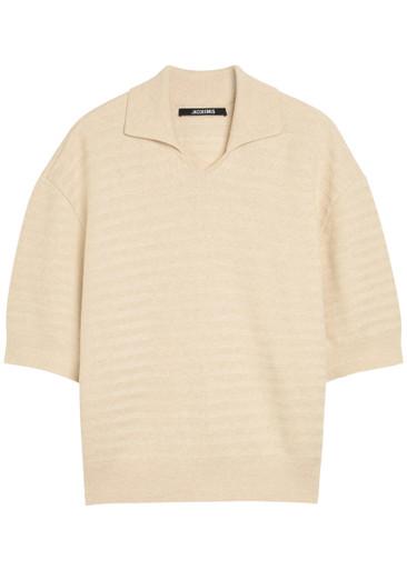 Le Polo Maille striped cotton-blend polo shirt by JACQUEMUS