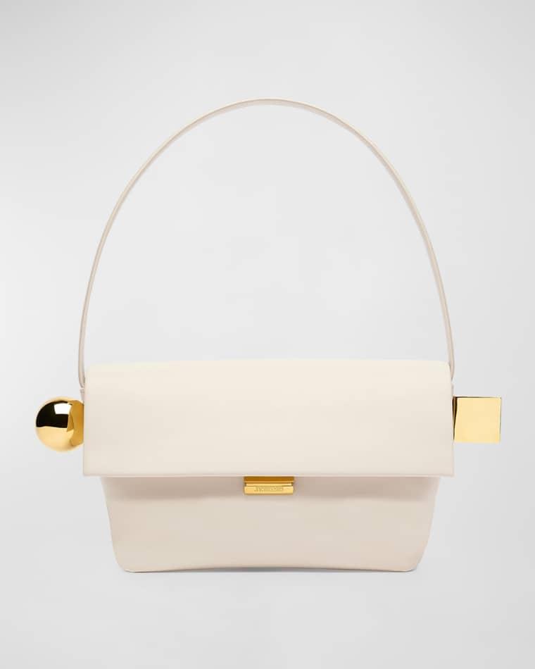 Le Rond Carre Leather Shoulder Bag by JACQUEMUS