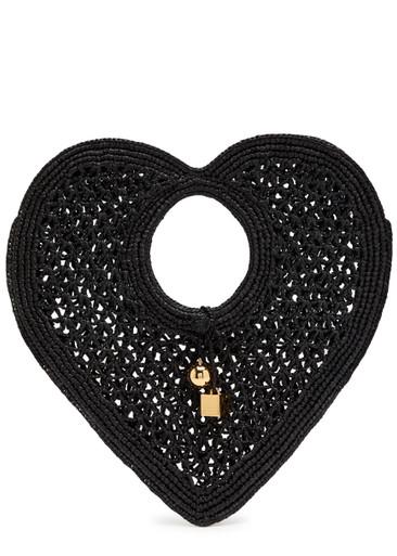 Le Spiaggia Coeur raffia top handle bag by JACQUEMUS