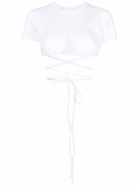 Le T-Shirt Baci cropped top by JACQUEMUS