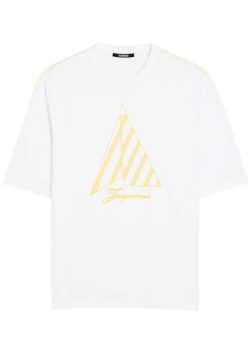 Le t-shirt Voiler embroidered cotton T-shirt by JACQUEMUS