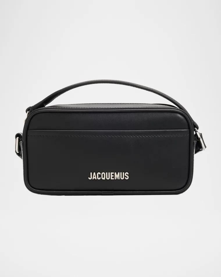 Men's Le Baneto Leather Crossbody Bag by JACQUEMUS