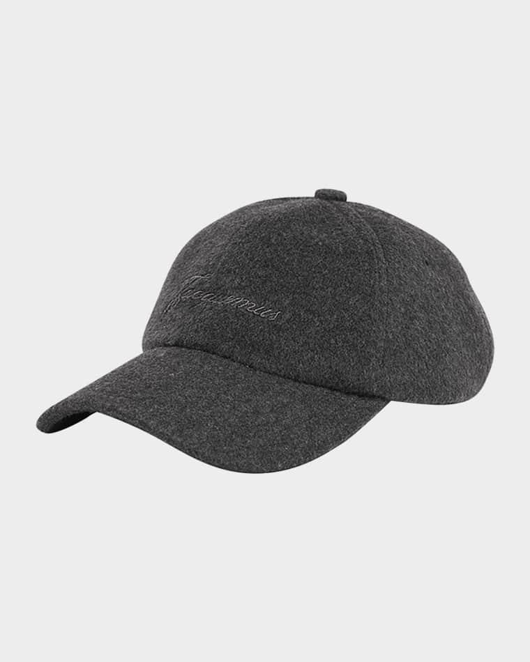 Men's Wool Logo Baseball Cap by JACQUEMUS