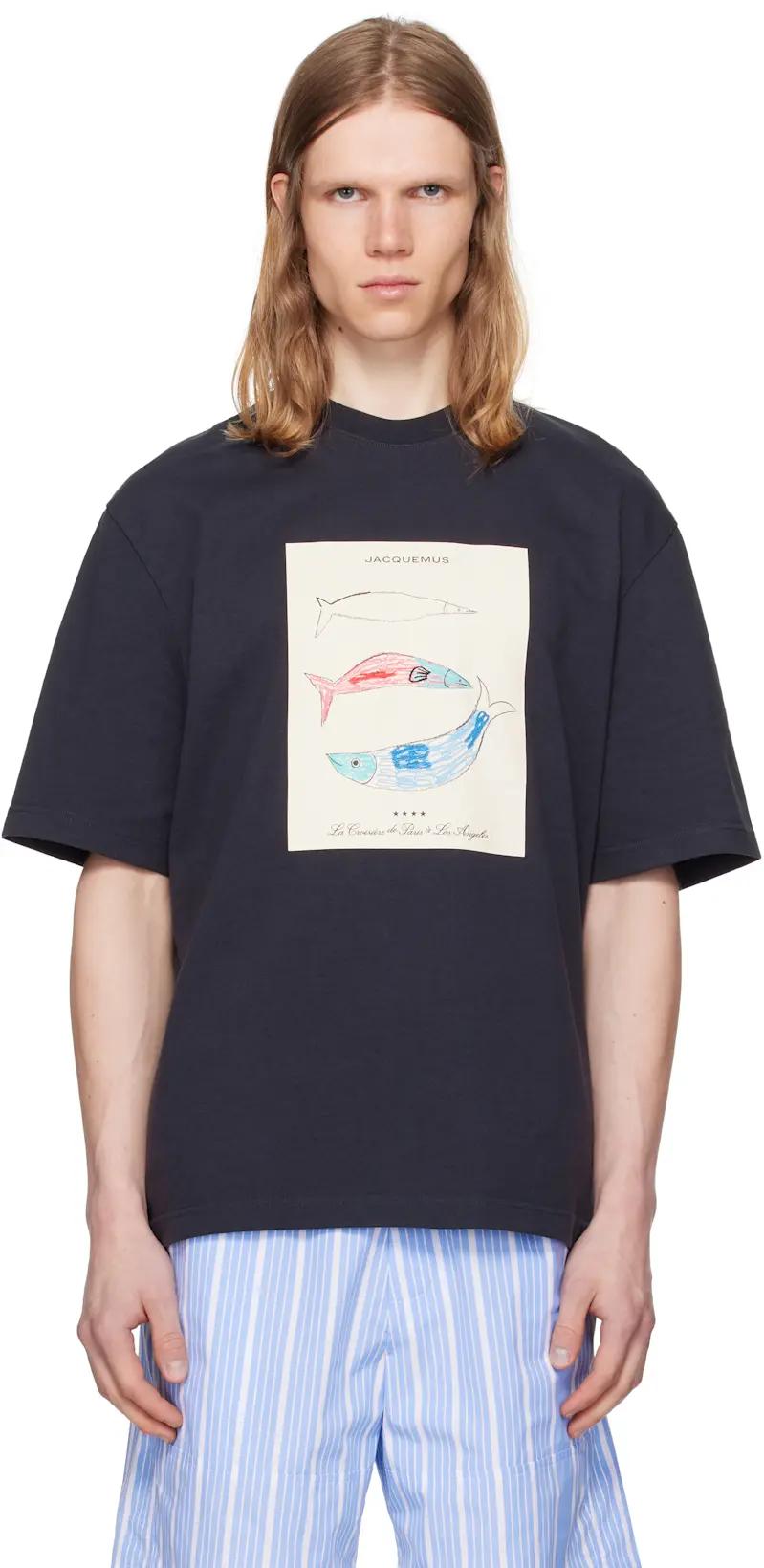 Navy La Croisière 'The Marino' T-shirt by JACQUEMUS