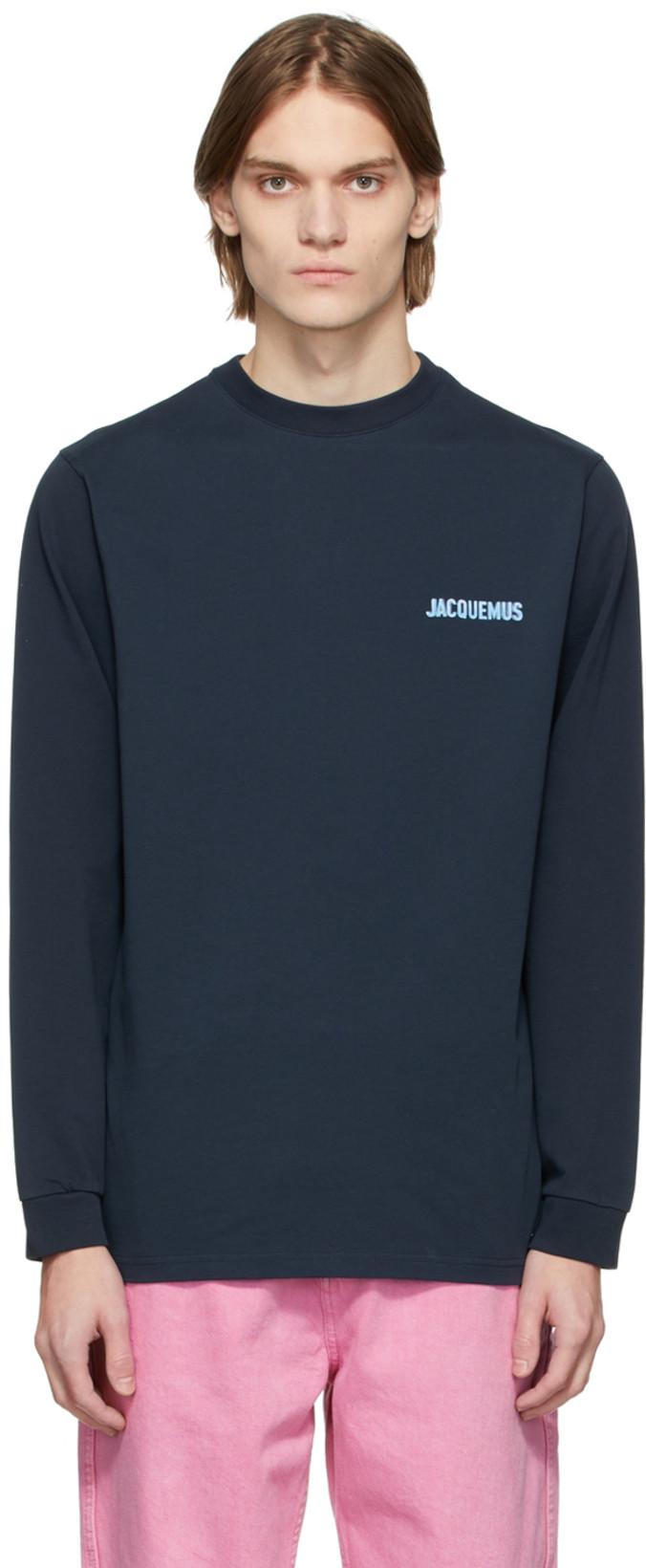 Navy 'Le T-Shirt Gelo' Long Sleeve T-Shirt by JACQUEMUS Navy 'Le T-Shirt Gelo' Long Sleeve T-Shirt by JACQUEMUS