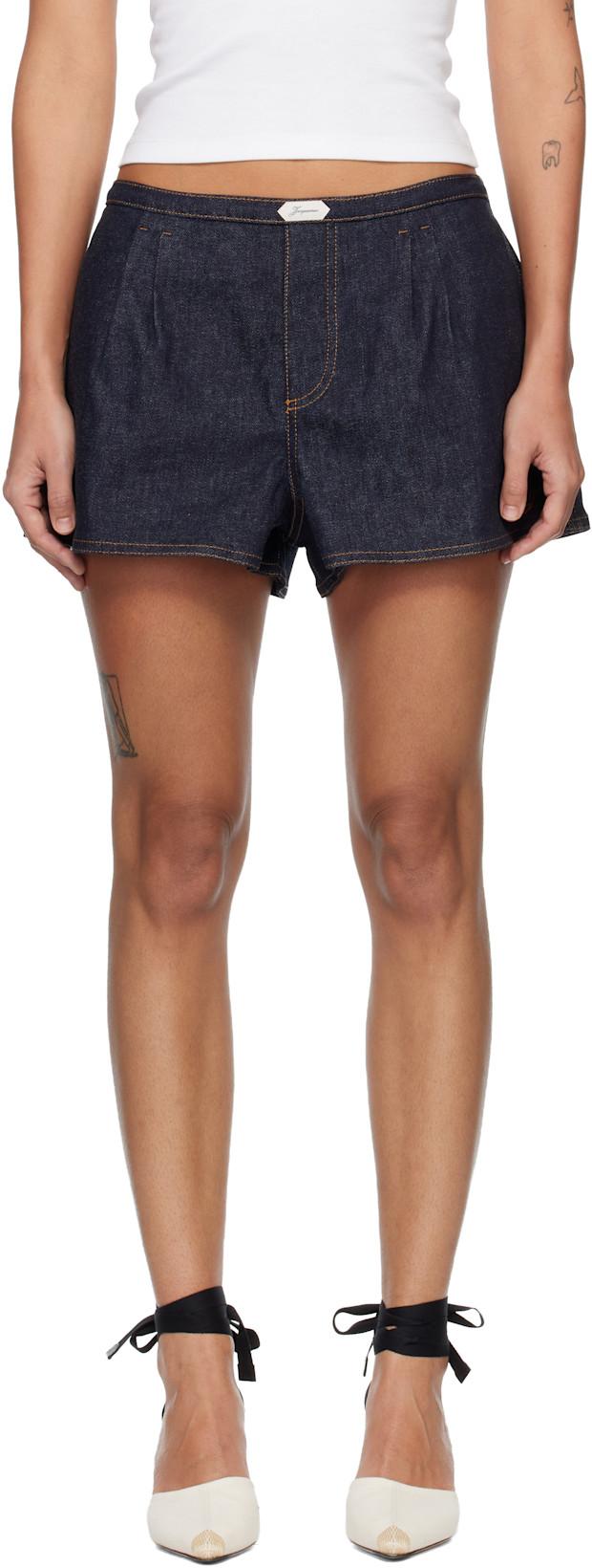 Navy 'The Amelo de-Nîmes denim' Shorts by JACQUEMUS