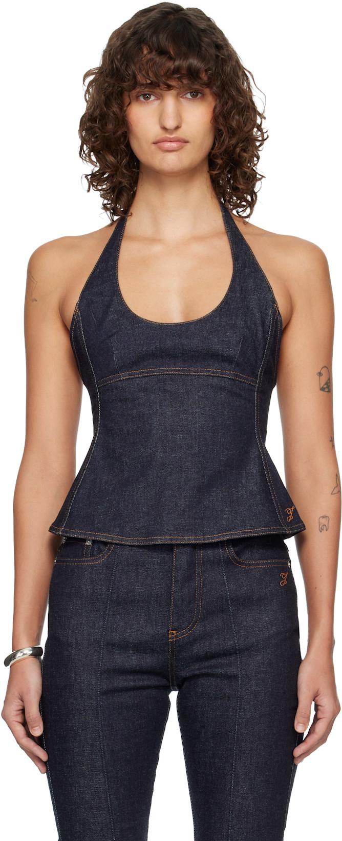 Navy 'The Lavoir de-Nîmes denim' Top by JACQUEMUS