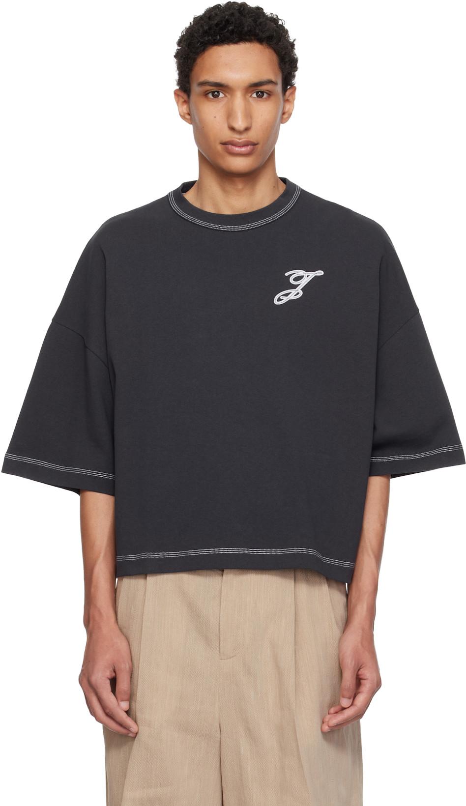 Navy 'The Letro' T-shirt by JACQUEMUS