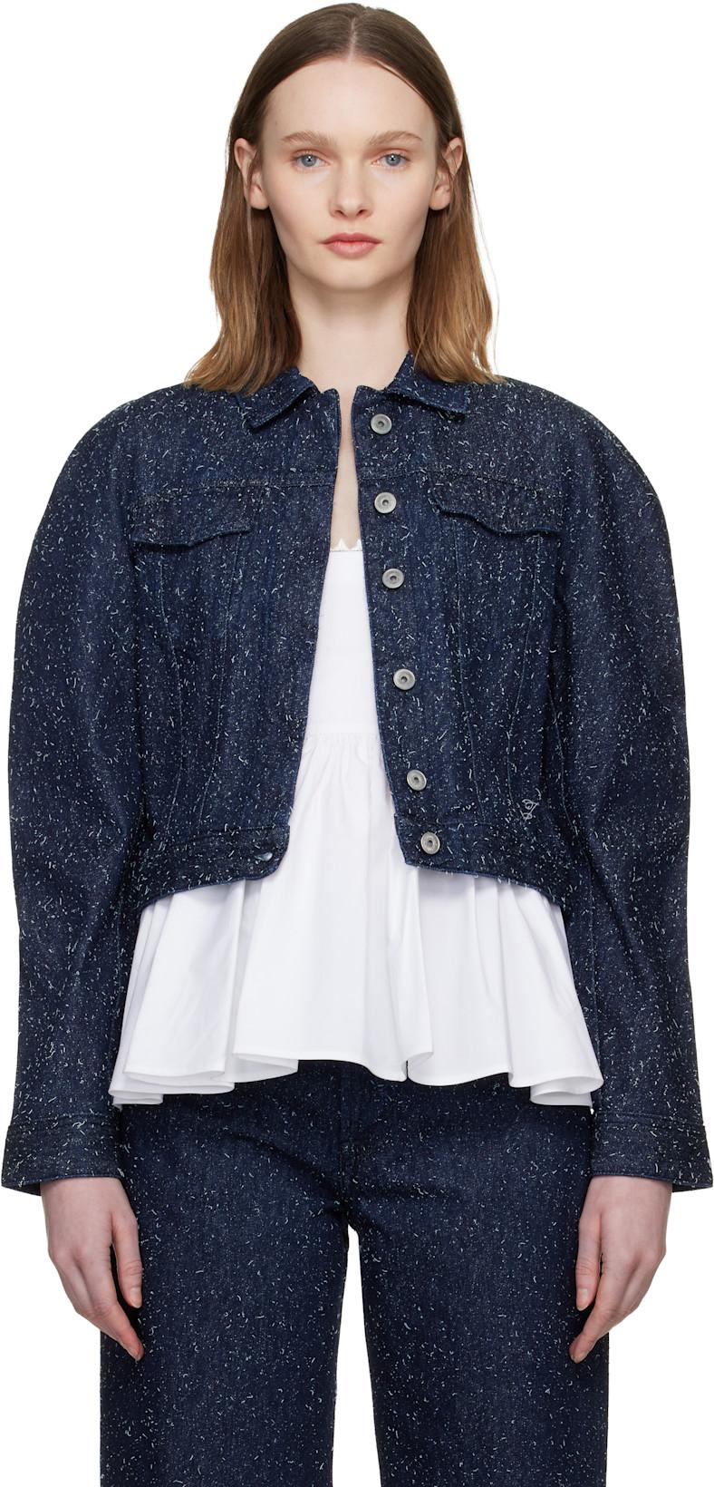 Navy 'The Ovalo de-Nîmes' Denim Jacket by JACQUEMUS