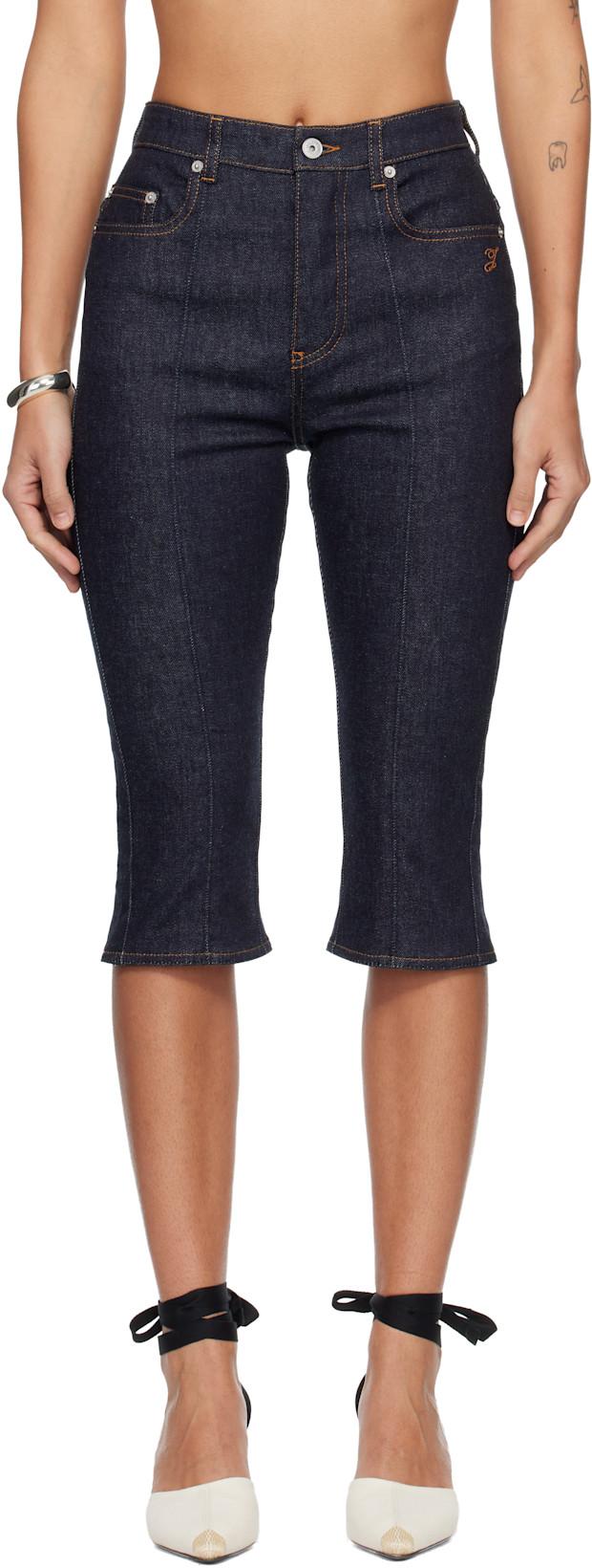 Navy 'The de-Nîmes denim capri' Jeans by JACQUEMUS