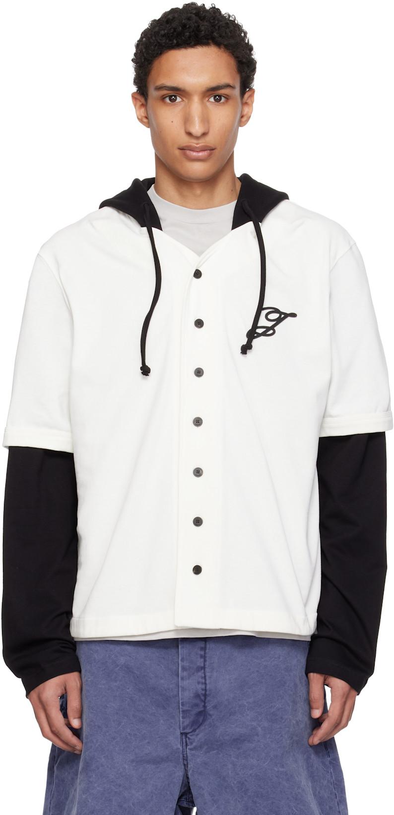 Off-White & Black 'The Letro long-sleeve' Hoodie by JACQUEMUS