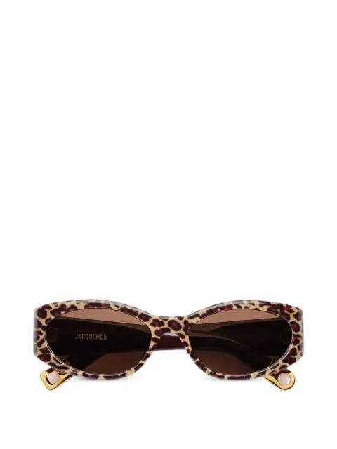 Ovalo leopard-pattern oval sunglasses by JACQUEMUS