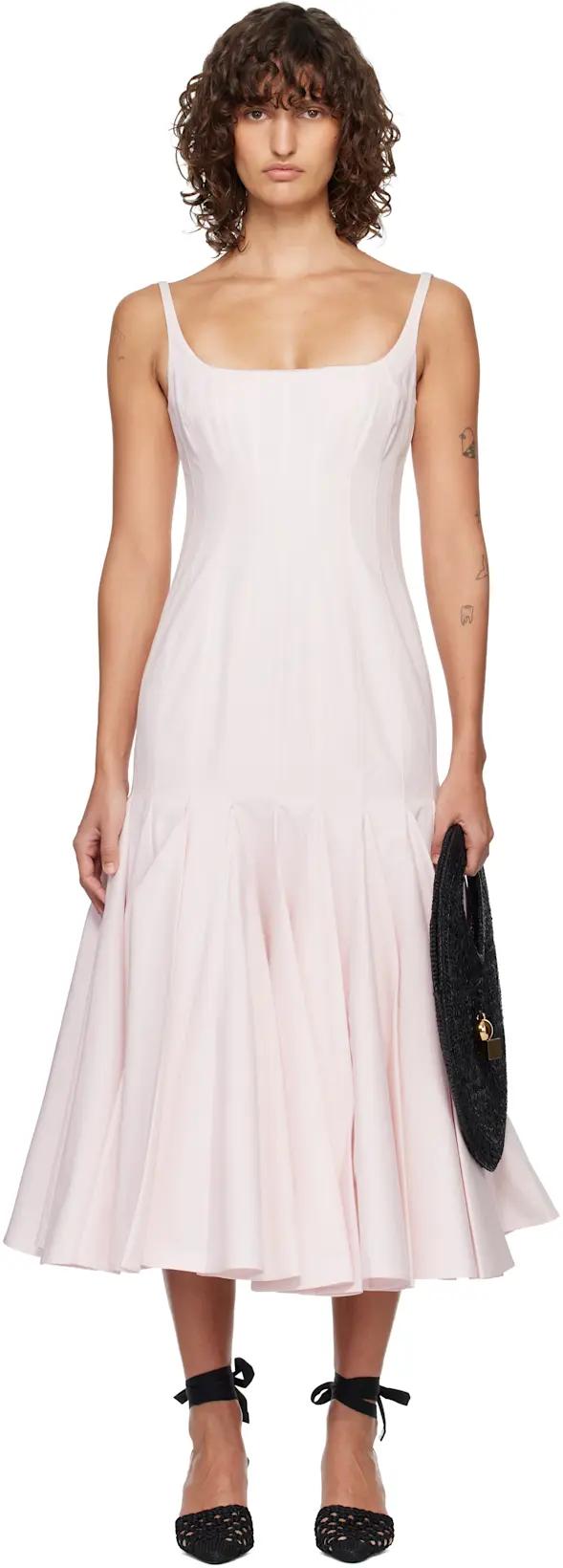 Pink 'The Agave' Midi Dress by JACQUEMUS