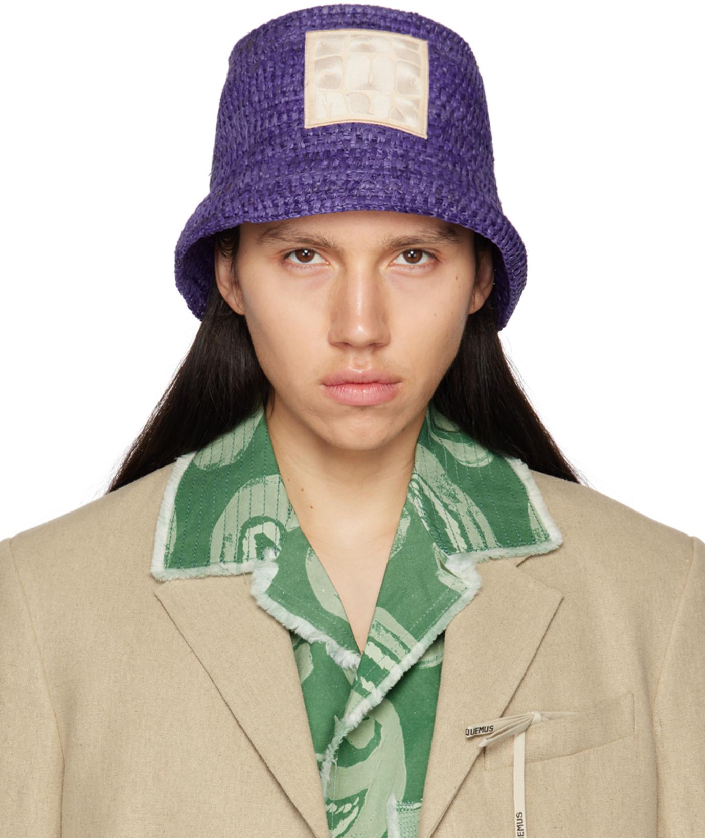 Purple Le Raphia 'Le Bob Ficiu' Hat by JACQUEMUS