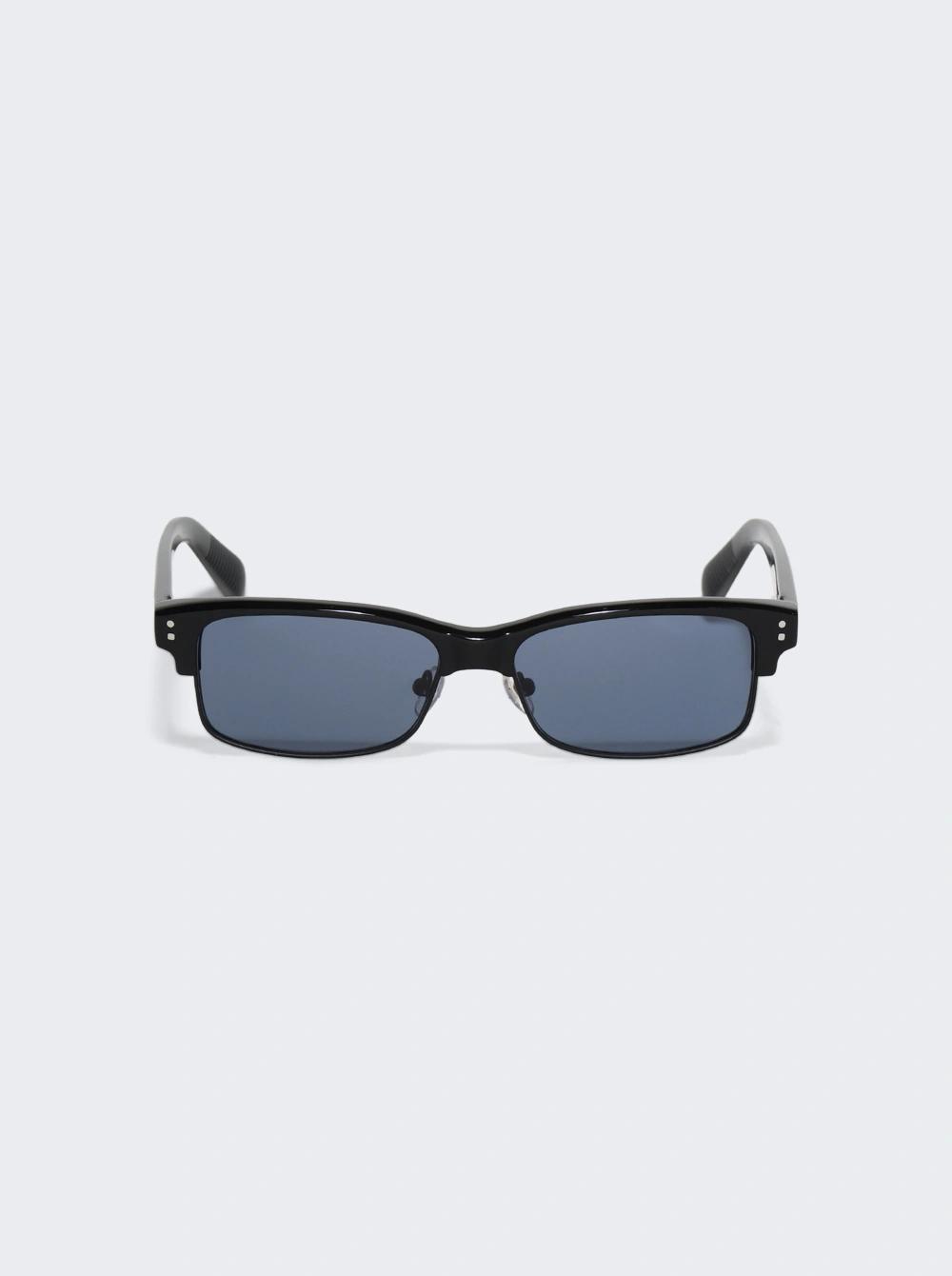 Rectangular Sunglasses Black And Matt Black  | The Webster by JACQUEMUS