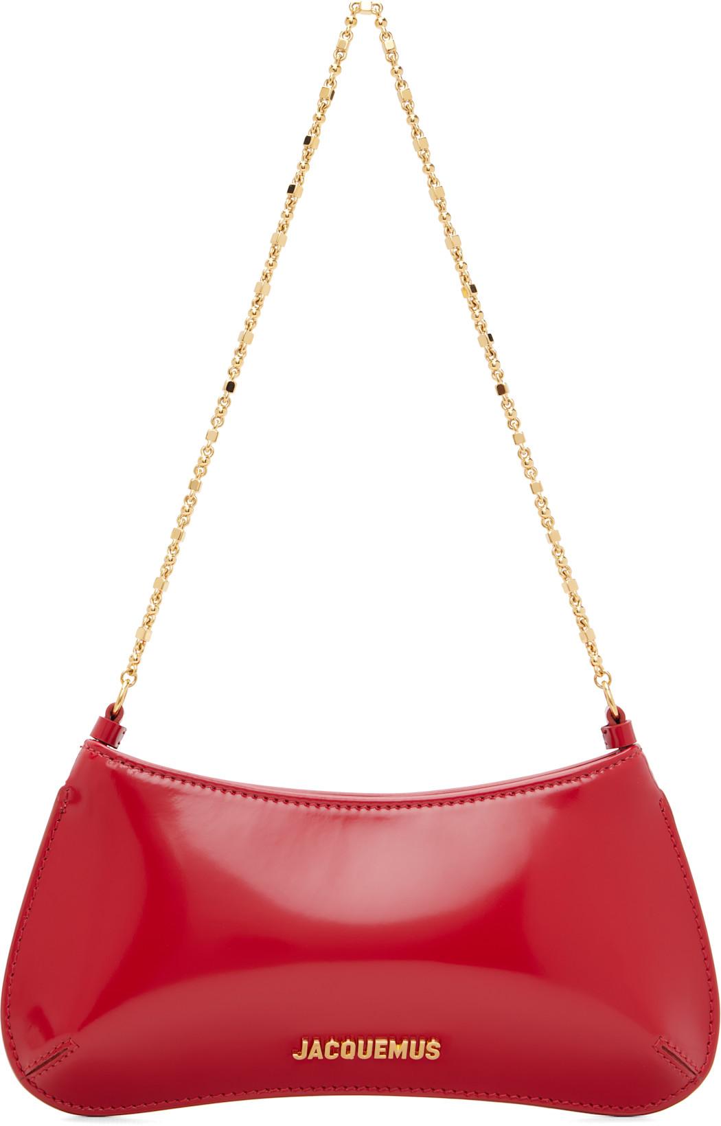 Red 'The small Bisou Chaine' Bag by JACQUEMUS