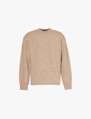 Round-neck relaxed-fit alpaca wool-blend knitted jumper by JACQUEMUS